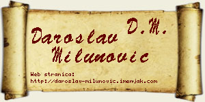 Daroslav Milunović vizit kartica